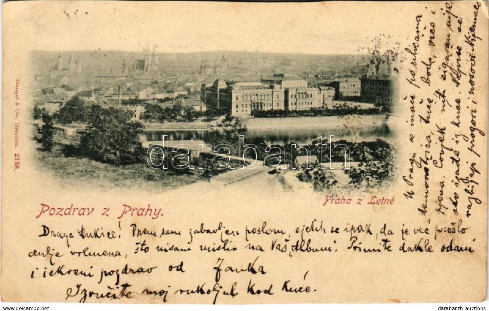 * T4 1897 (Vorläufer) Praha, Prague, Prága; Praha Z. Letné (cut) - Ohne Zuordnung