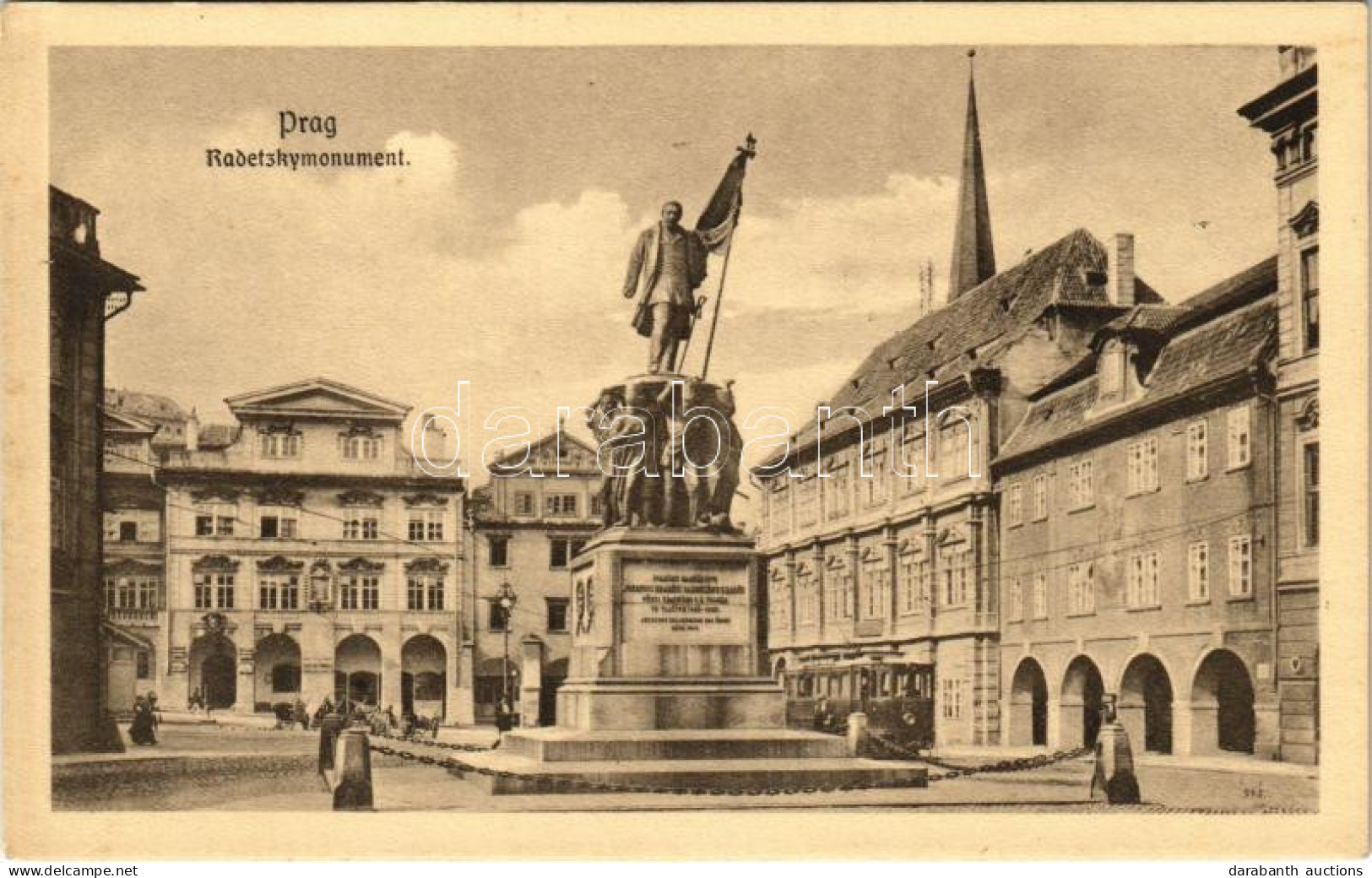 ** T2 Praha, Prague, Prag; Radetzkymonument / Statue, Monument, Tram - Unclassified