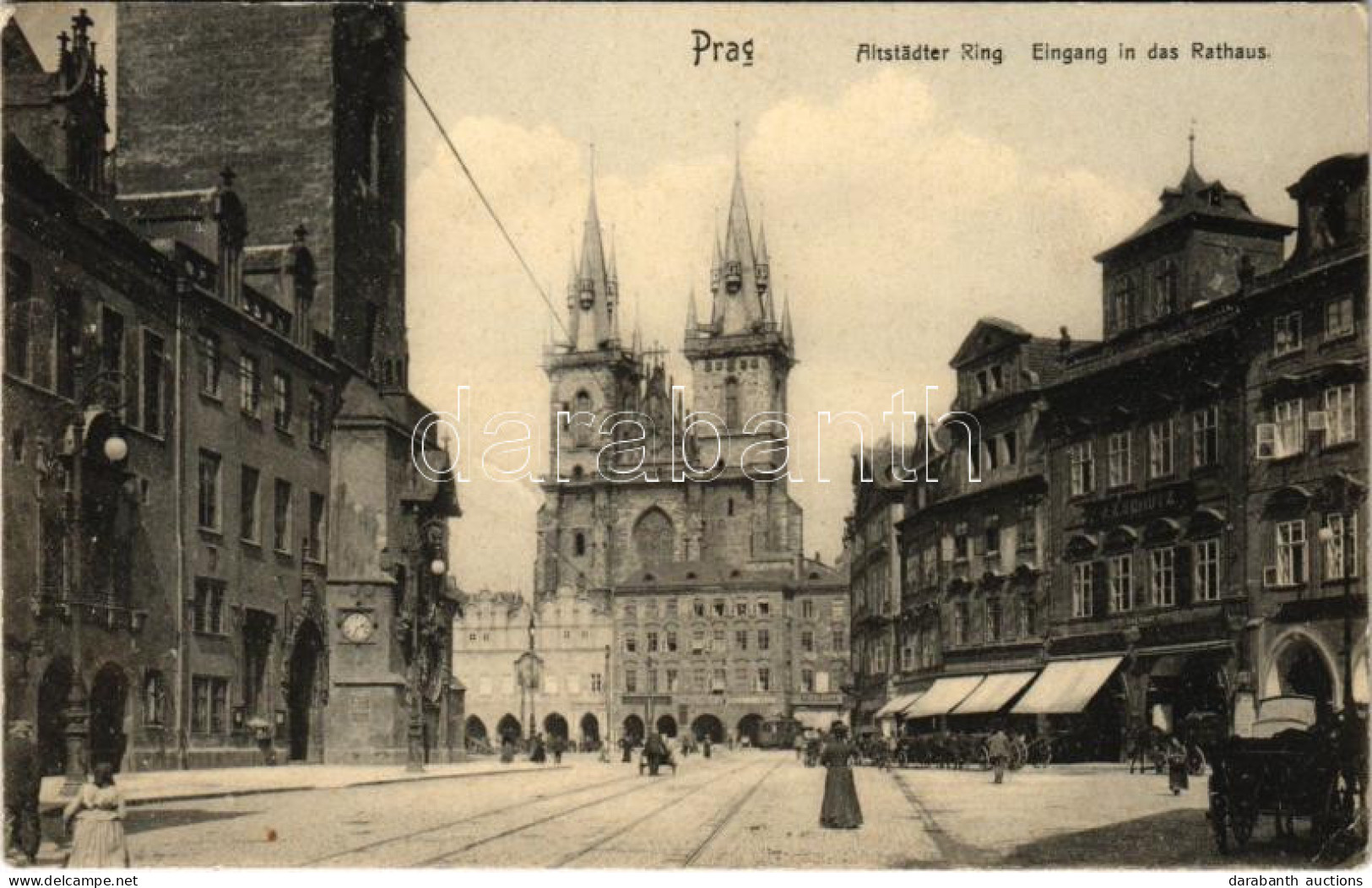 ** T2/T3 Praha, Prague, Prag; Altstädter Ring. Eingang In Das Rathaus / Old Town, Town Hall, Tram (fl) - Ohne Zuordnung