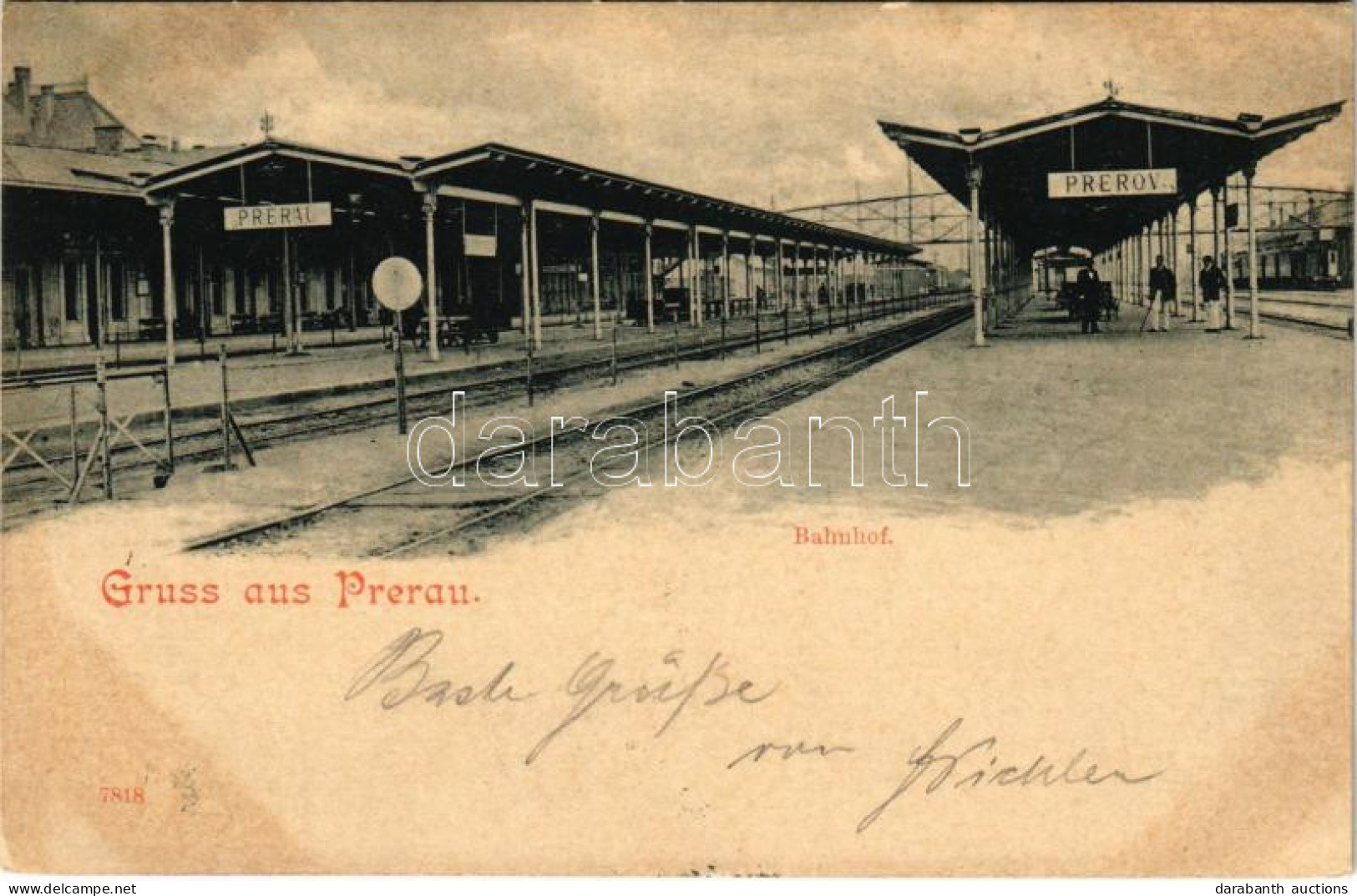 T2/T3 1899 (Vorläufer) Prerov, Prerau; Bahnhof / Railway Station (EK) - Ohne Zuordnung