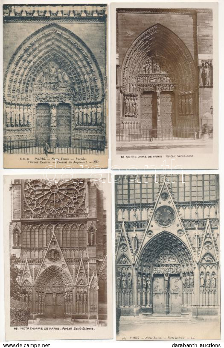 ** Paris, Notre Dame - 4 Pre-1945 Postcards - Unclassified