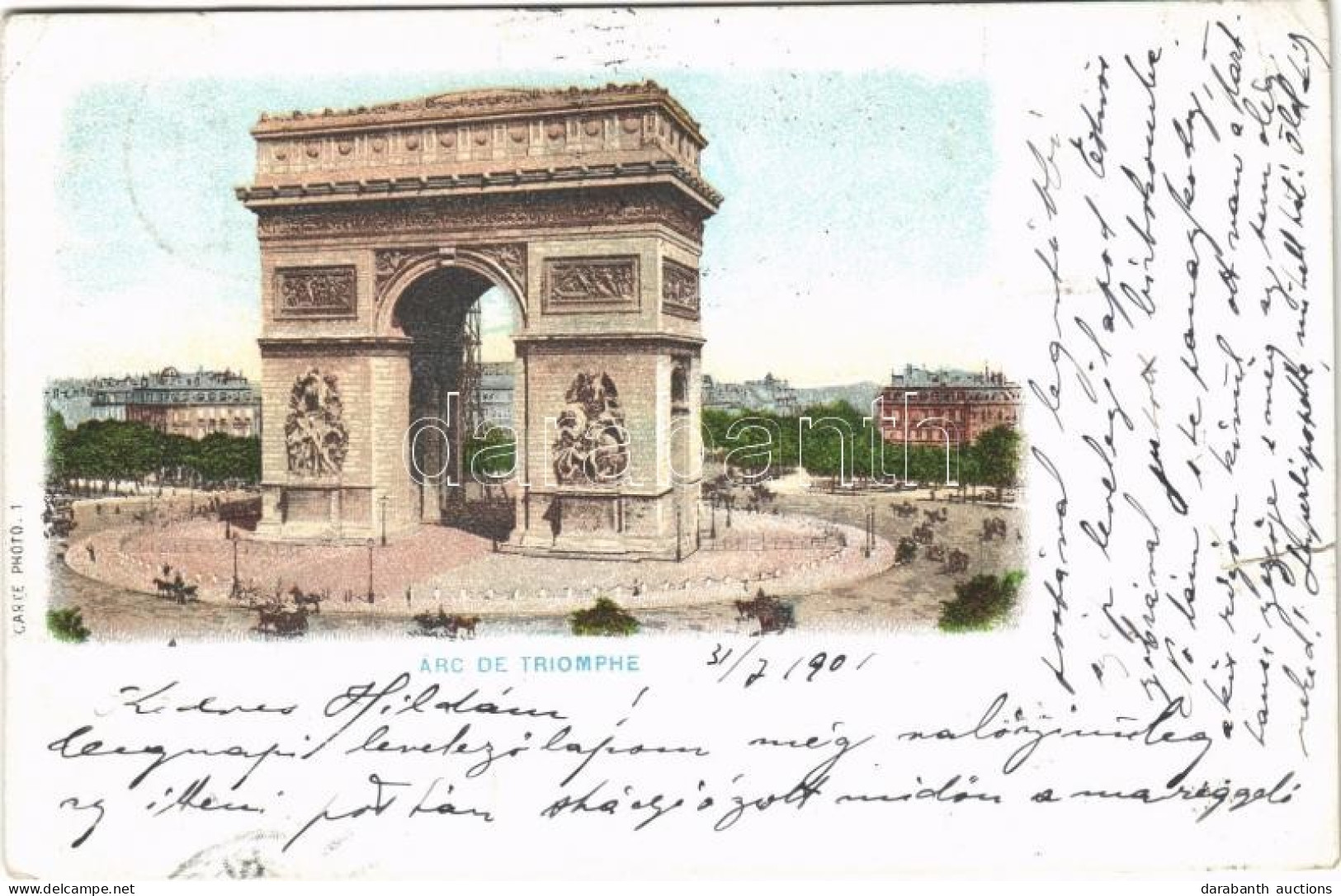 T3/T4 1901 Paris, Arc De Triomphe / Triumphal Arc (tear) - Sin Clasificación