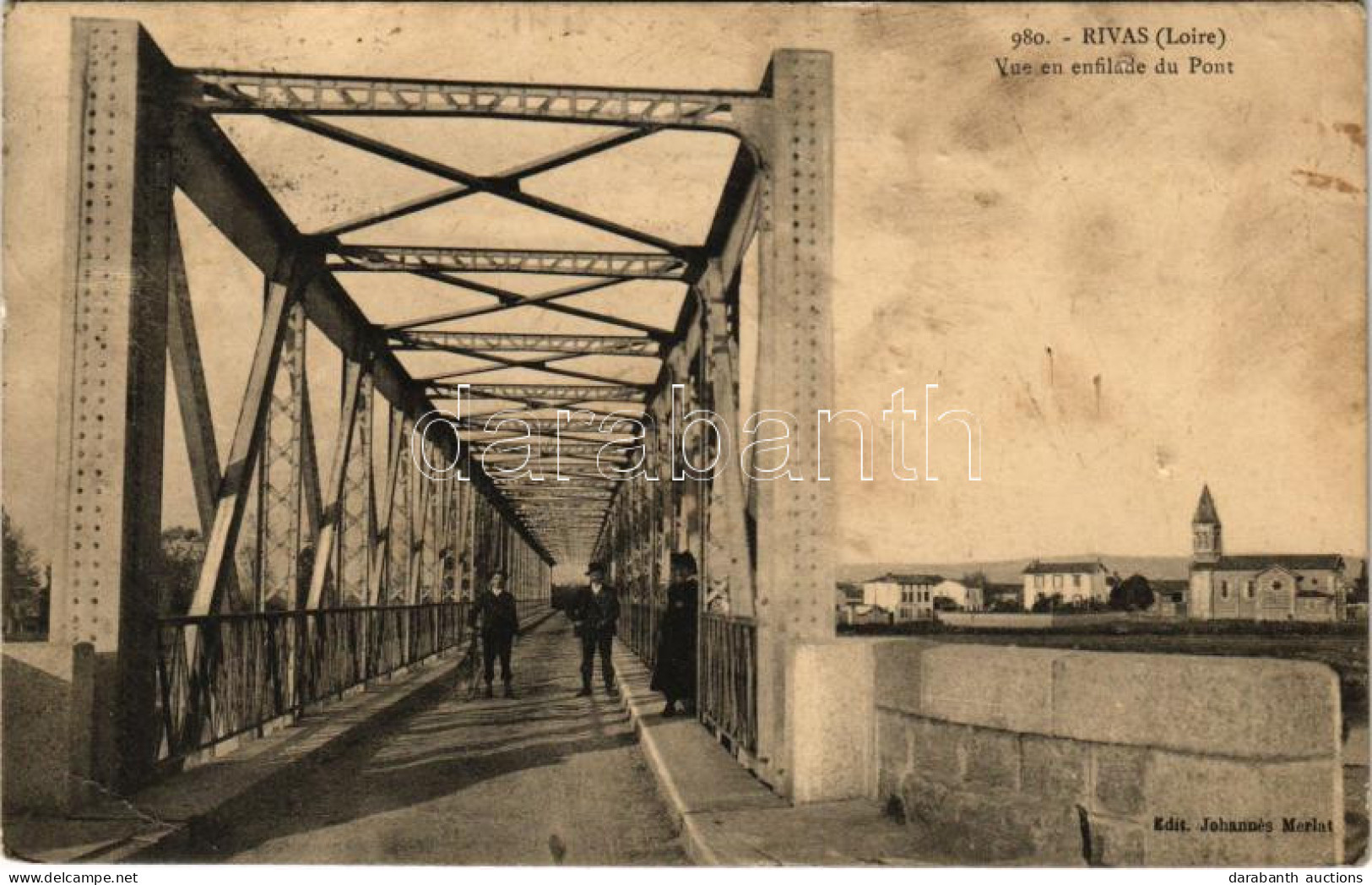 T4 1913 Rivas, Vue En Enfilade Du Pont / Bridge (pinhole) - Non Classificati