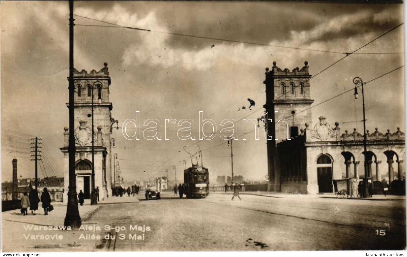 T2 Warszawa, Varsovie, Warschau, Warsaw; Aleja 3-go Maja / Allée Du 3 Mai / Street View, Tram - Ohne Zuordnung