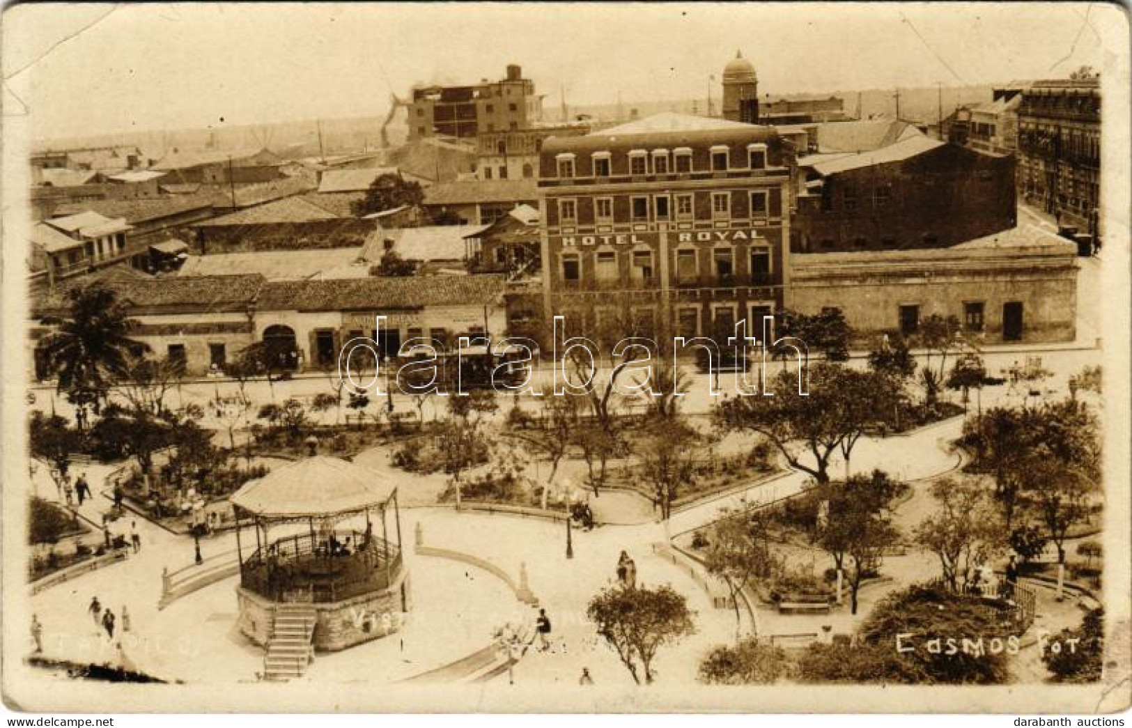 * T3 1924 Tampico, General View, Hotel Royal, Tram. Photo (EB) - Unclassified