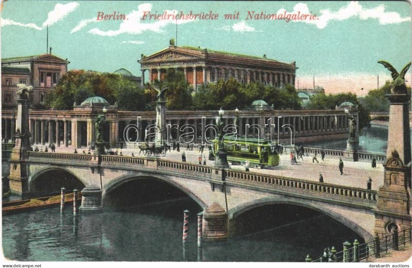 * T4 1912 Berlin, Friedrichsbrücke Mit Nationalgalerie / Bridge, Tram, National Gallery (EM) - Ohne Zuordnung