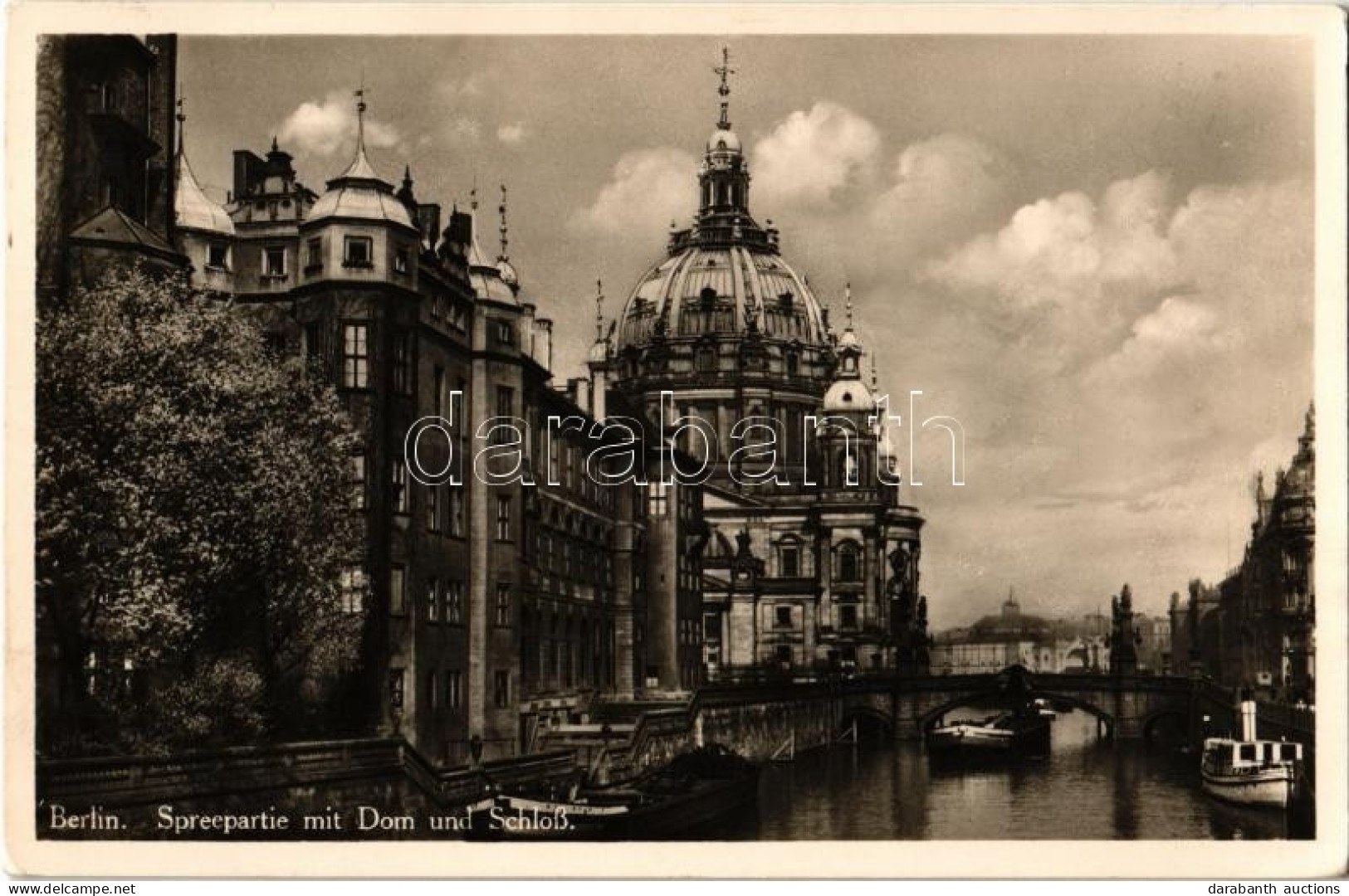 T2/T3 1936 Berlin, Spreepartie Mit Dom Und Schloss / Spree-river With Cathedral And Royal Palace, Bridge, Ships (EK) - Ohne Zuordnung