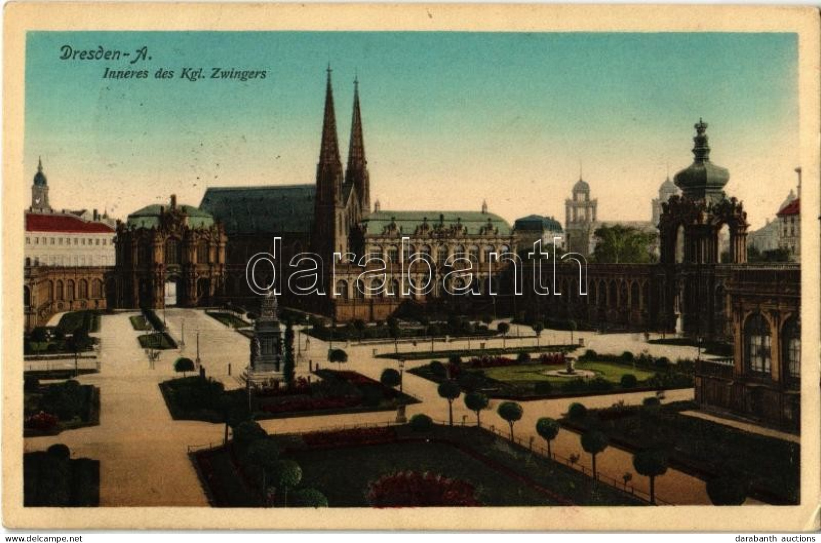 T2/T3 Dresden, Inneres Des Kgl. Zwingers / Church, Garden (EK) - Zonder Classificatie