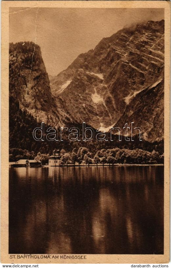 * T3/T4 Königsee, St. Bartholoma / Church, Lake, Mountains, So. Stpl (fa) - Unclassified