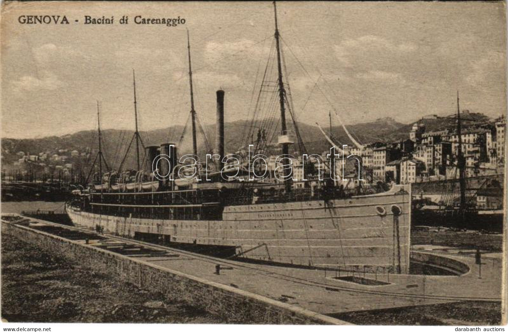 ** T2/T3 Genova, Genoa; Bacini Di Carenaggio / Dry Docks, Steamship (EB) - Unclassified