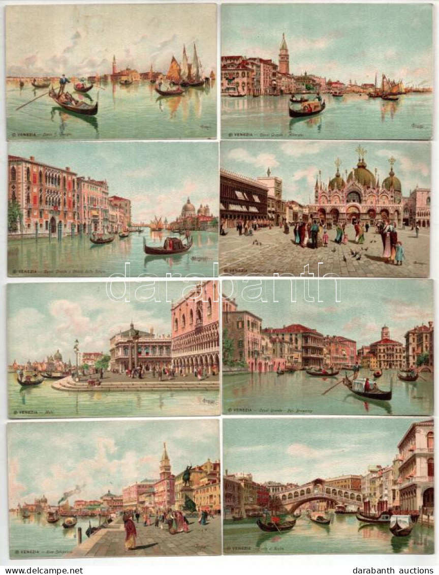 ** Venezia, Venice; - 12 Db RÉGI Litho Művészlap / 12 Pre-1945 Litho Art Postcards - Ohne Zuordnung