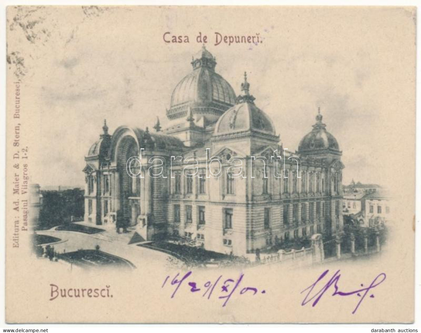 T2/T3 1901 Bucharest, Bukarest, Bucuresti, Bucuresci; Casa De Depuneri / Palace Of The Deposits And Consignments (9 Cm X - Ohne Zuordnung