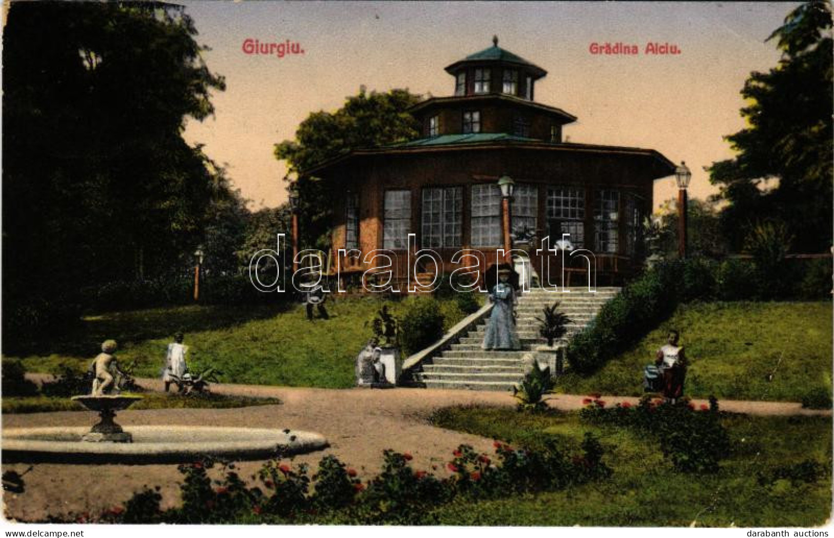 T3 1922 Giurgiu, Gyurgyevó, Gyurgyó; Gradina Alciu / Park, Kiosk (EB) - Unclassified