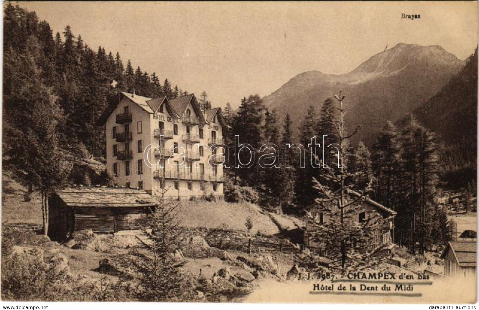 T2/T3 1927 Orsieres, Champex D'en Bas, Hotel De La Dent Du Midi (EK) - Unclassified