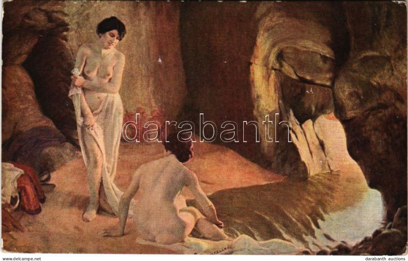 ** T2/T3 Baigneuses / Badende / Erotic Nude Lady Art Postcard. Salon 1912. S: Girardot (EK) - Ohne Zuordnung