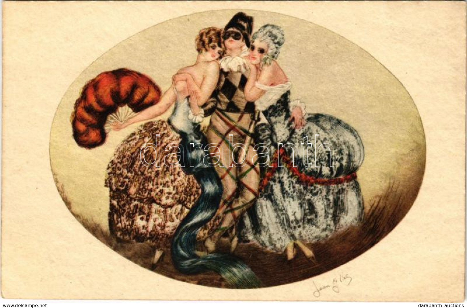 ** T2 Finoman Erotikus Művészlap / Ladies, Gently Erotic Art Postcard S: Jean Gilles - Unclassified