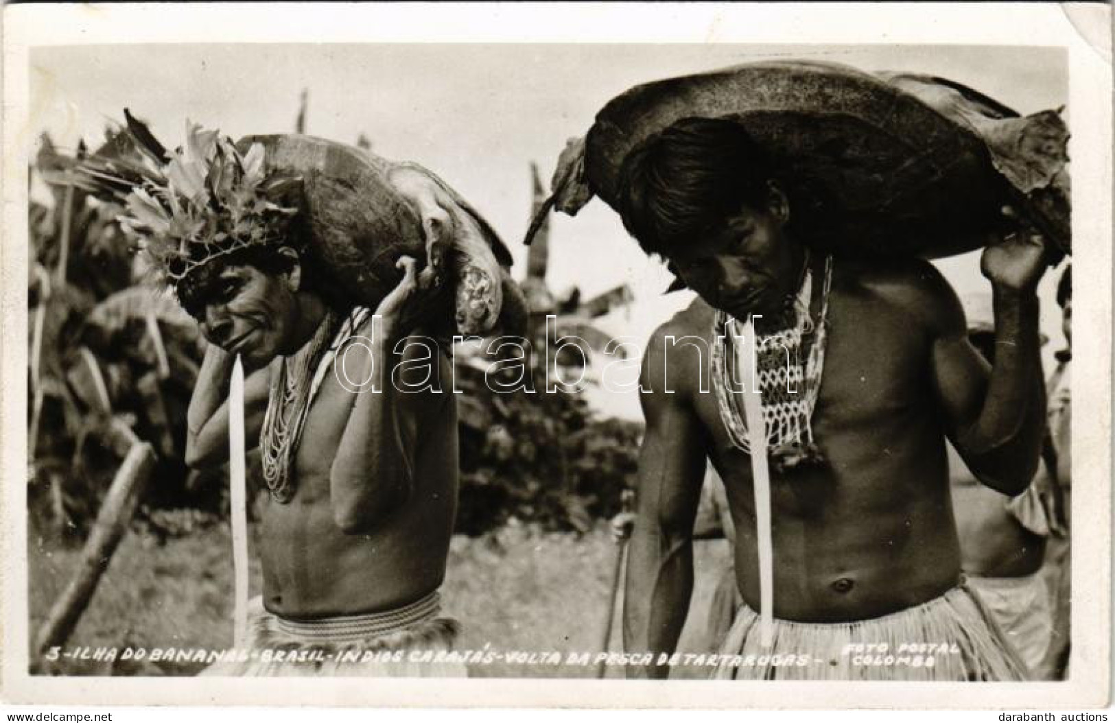 ** T2/T3 Ilha Do Bananal, Brasil, Indios Carajás Volta Da Pesca De Tartarugas / Brazíliai Teknős Halászok / Brazilian Tu - Unclassified