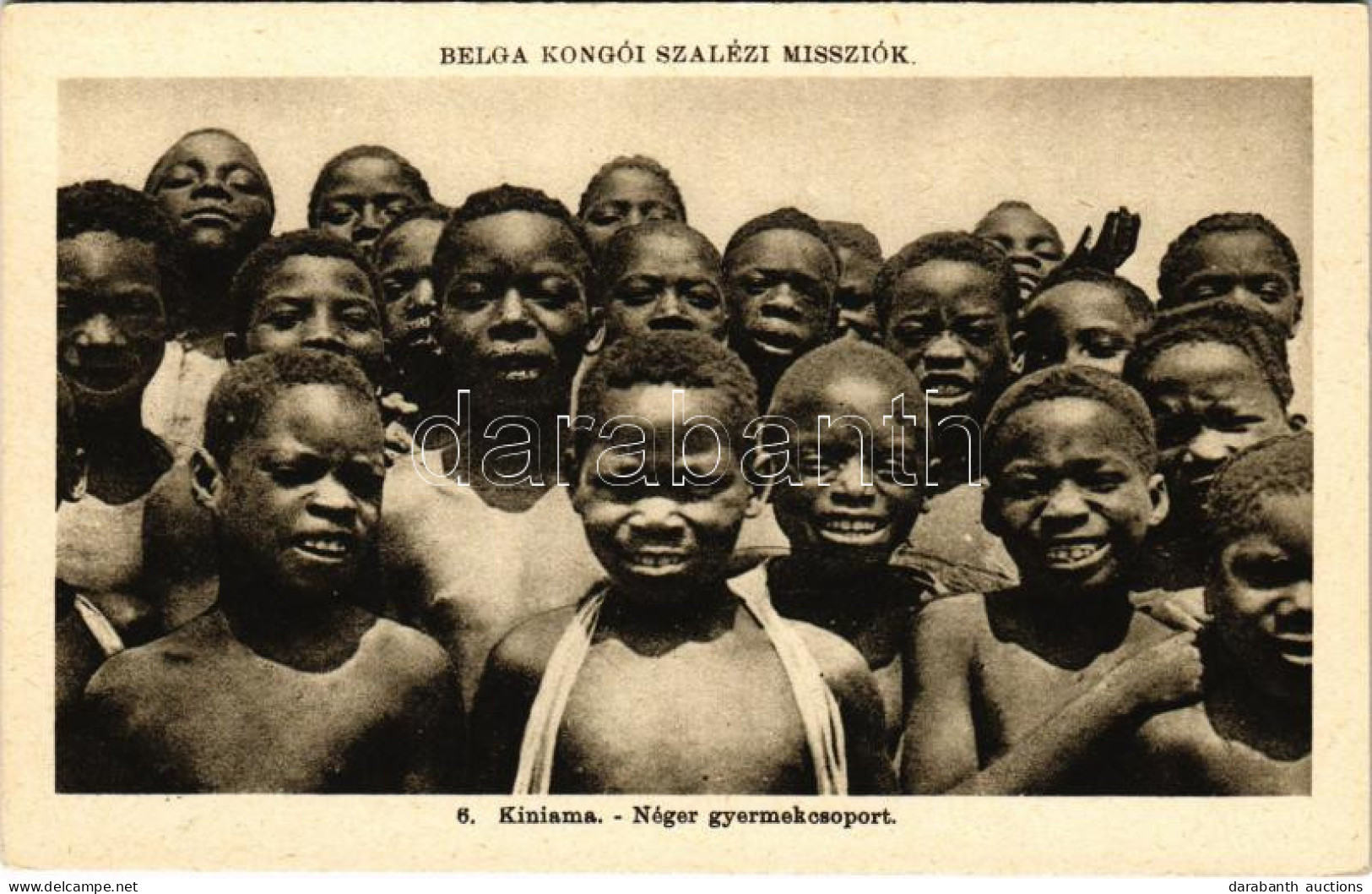 ** T1/T2 Belga Kongó Szalézi Missziók, Kiniama-i Néger Gyermekcsoport / African Folklore From Congo - Sin Clasificación