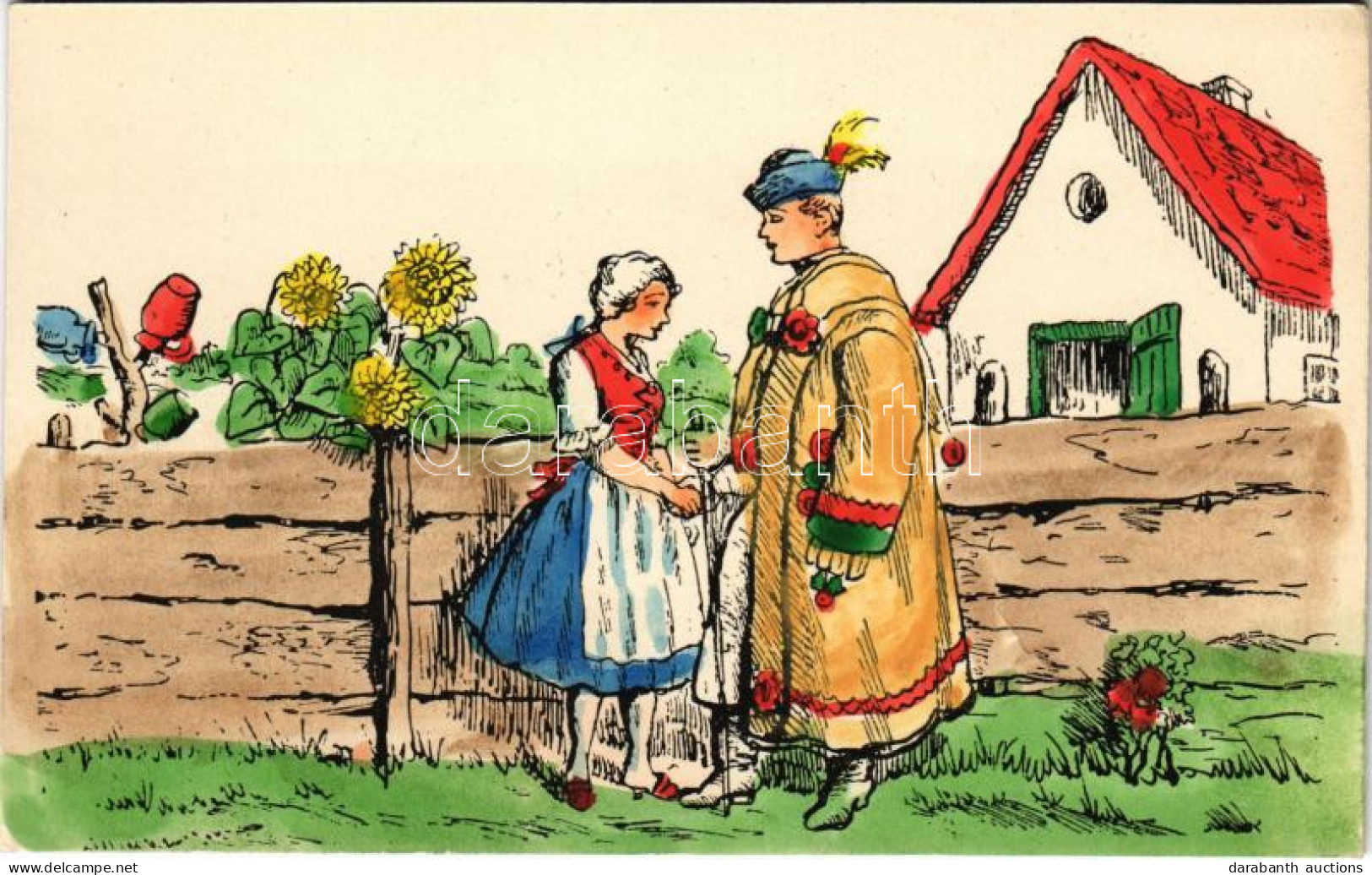 ** T2 Magyar Folklór Művészlap / Hungarian Folklore Art Postcard - Ohne Zuordnung