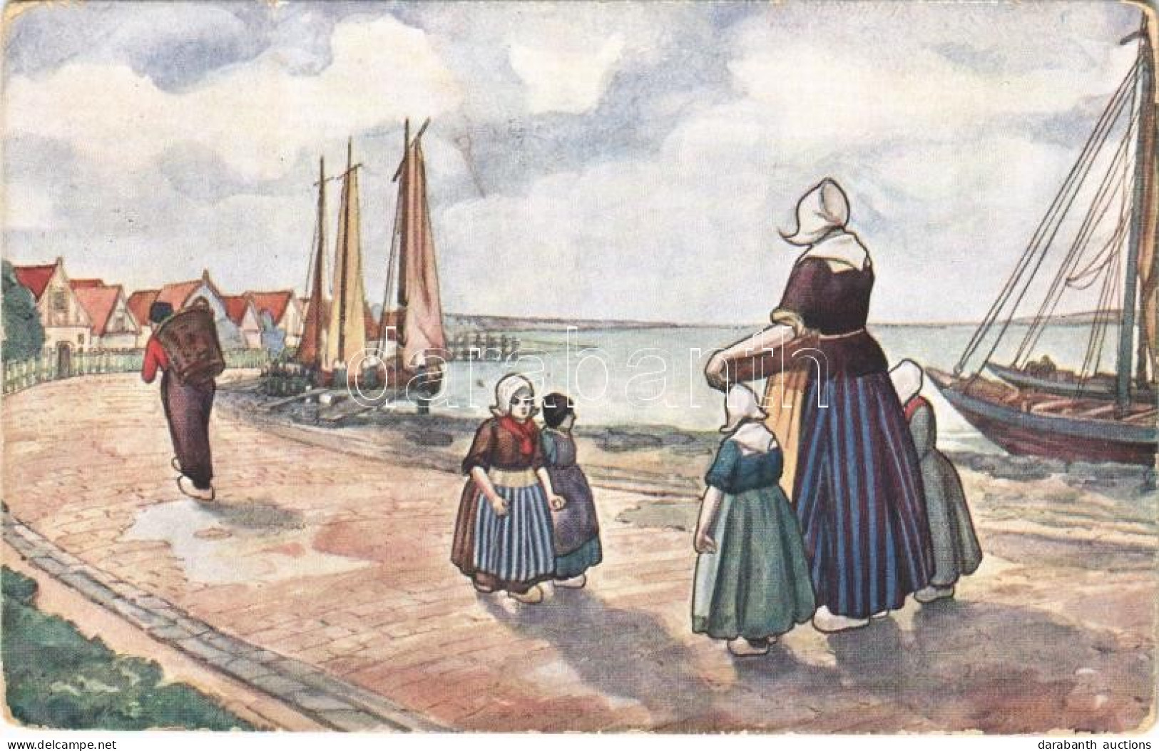 T3 1911 German Seaside Folklore Art Postcard. A.S.M. Serie 544. (fa) - Ohne Zuordnung