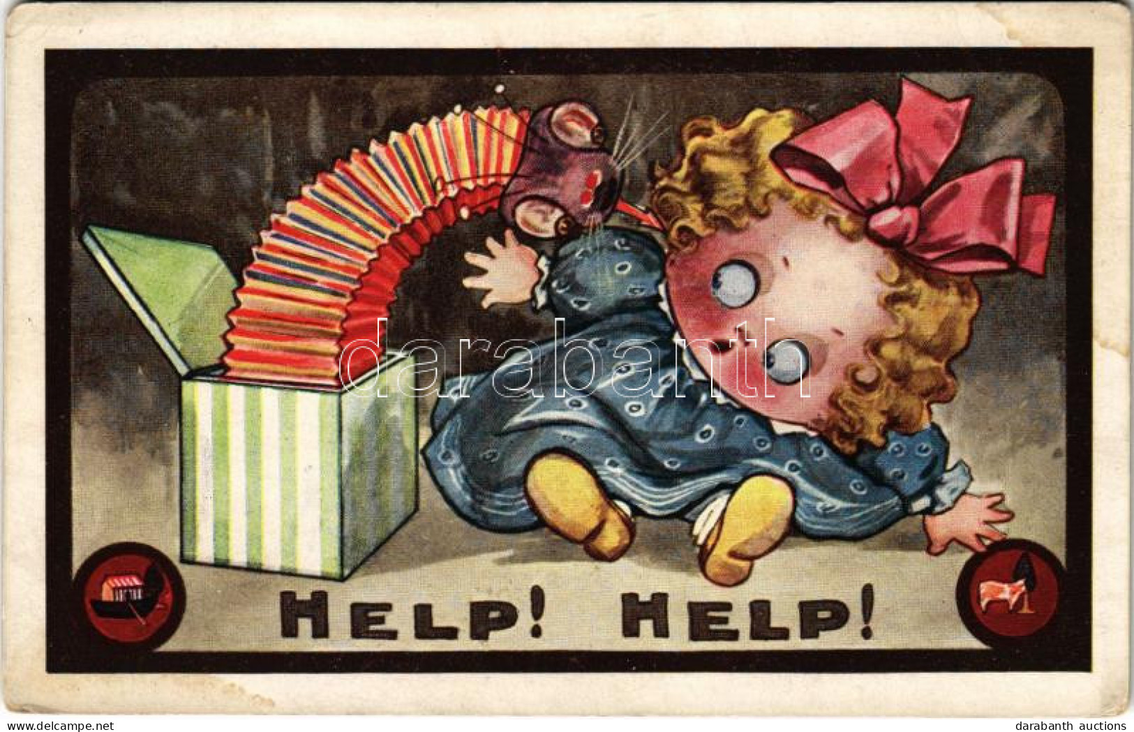 * T2/T3 "Help! Help!" Kute Kiddies Series No. 629. Inter-Art Co. (EK) - Non Classificati