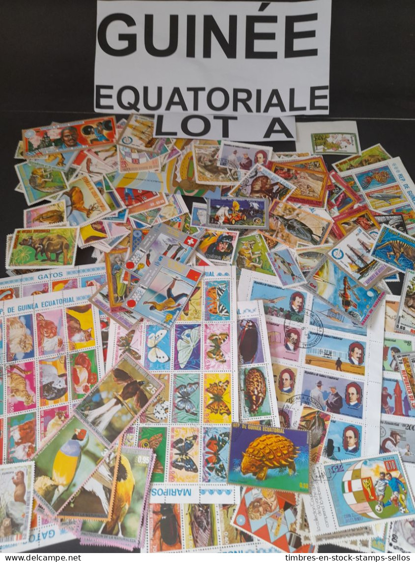 VRAC GUINEE EQUATORIALE 80 G ,LOT A DECOLLES, MODERNES, GRANDS 散装赤道几内亚 80 克 A，大量，现代，大号 LARGE OFF PAPER - Lots & Kiloware (mixtures) - Max. 999 Stamps