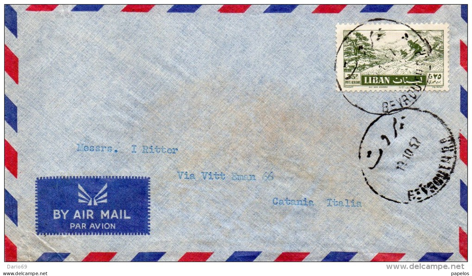 1957 LETTERA - Lebanon