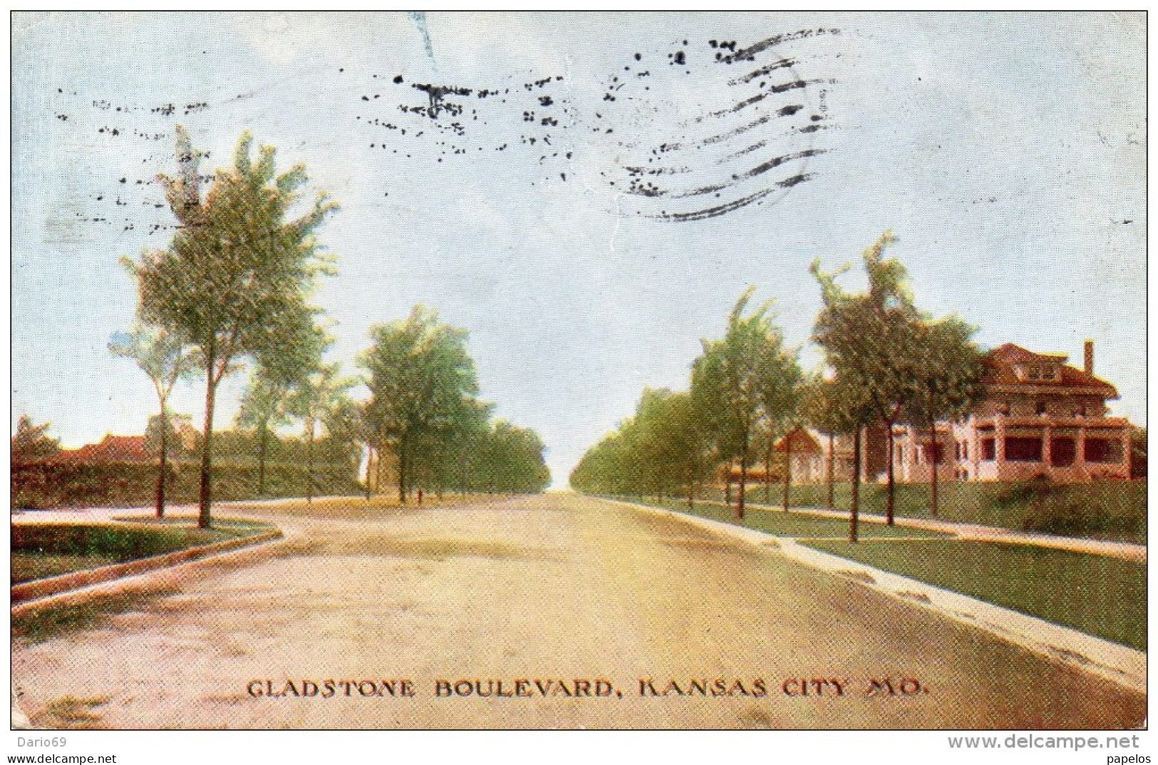 1908  CARTOLINA  CON ANNULLO KANSAS CITY - Kansas City – Kansas