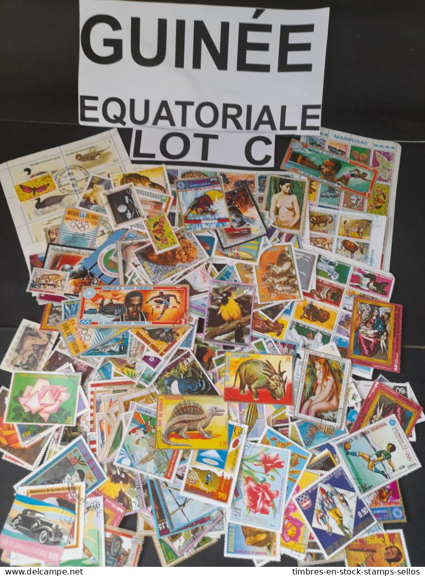 VRAC GUINEE EQUATORIALE 80 G ,LOT C DECOLLES, MODERNES, GRANDS 散装赤道几内亚 80 克 C，大量，现代，大号 LARGE OFF PAPER - Lots & Kiloware (mixtures) - Max. 999 Stamps