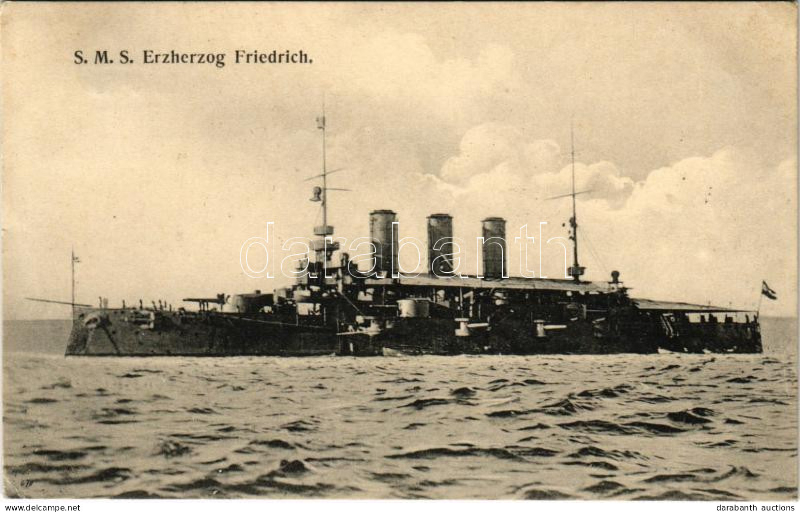 T2 1908 SMS Erzherzog Friedrich K.u.K. Kriegsmarine / SMS Erzherzog Friedrich Az Osztrák-Magyar Haditengerészet Pre-drea - Ohne Zuordnung