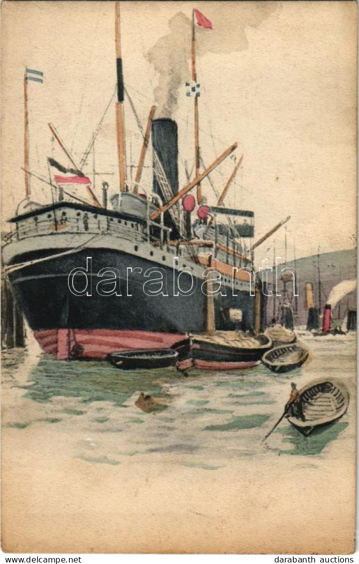T2/T3 1912 Ocean Liner Steamship Art Postcard (fl) - Ohne Zuordnung