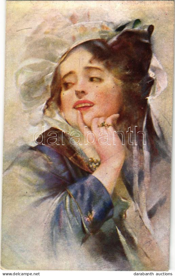 * T2/T3 1920 Lady Art Postcard. Wiener Kunst B.K.W.I. Nr. 119-5. (EK) - Ohne Zuordnung
