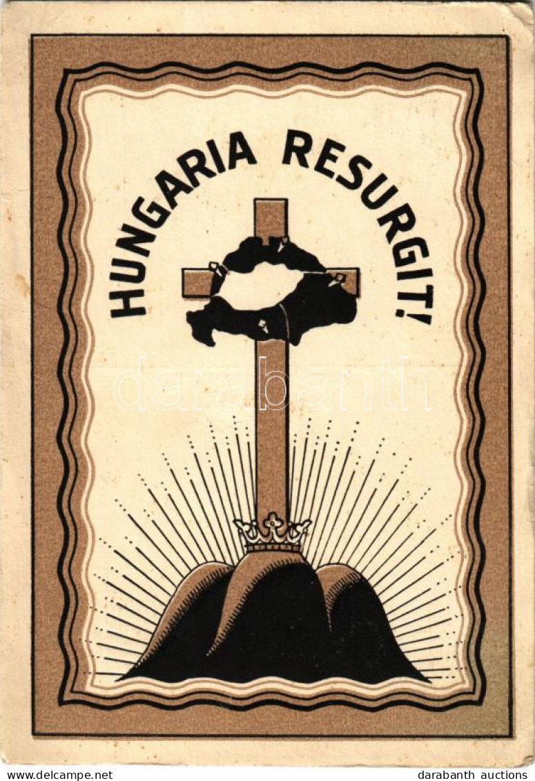 T3 1937 Hungaria Resurgit! Magyar Nemzeti Szövetség Kiadása / Hungarian Irredenta Art Postcard (EK) - Unclassified