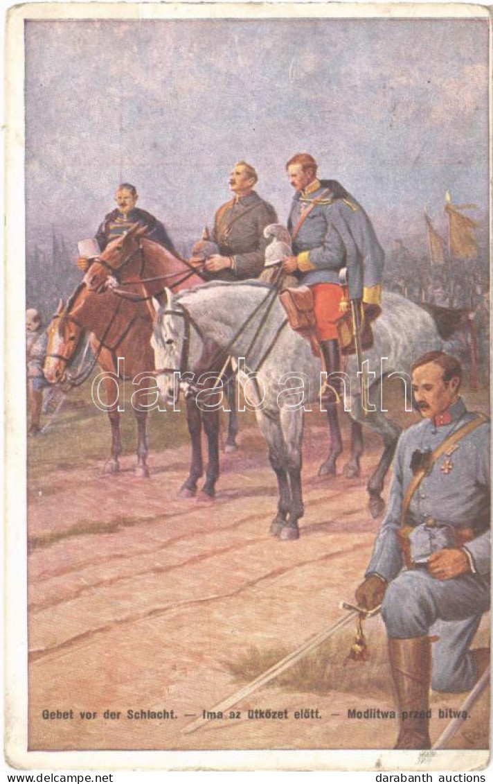 T2/T3 1916 Gebet Vor Der Schlacht / Ima Az ütközet Előtt / WWI Austro-Hungarian K.u.K. Military Art Postcard, Prayer Bef - Non Classificati