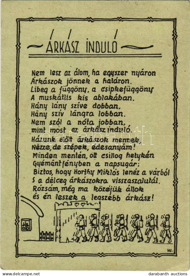 * T2/T3 Árkász Induló. Tábori Postai Levelezőlap / WWII Hungarian Military Field Post + "1940 Nagybánya Visszatért" So.  - Ohne Zuordnung