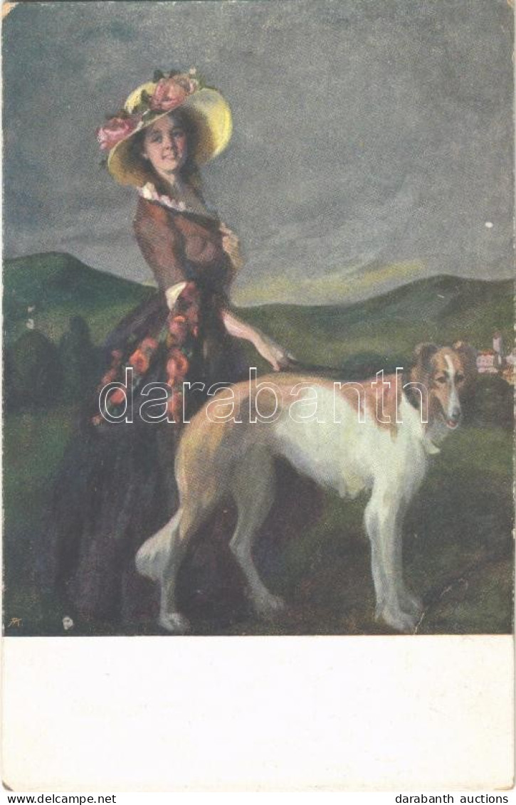 T3 1919 Alkonyati Séta. Magyar Művészet Rotophot Nr. 775. / Spaziergang. Ungarische Kunst / Lady Art Postcard, Lady With - Non Classés