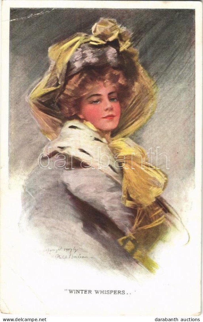 T3 "Winter Whispers" Lady Art Postcard. Reinthal & Newman S: Philip Boileau (EB) - Ohne Zuordnung