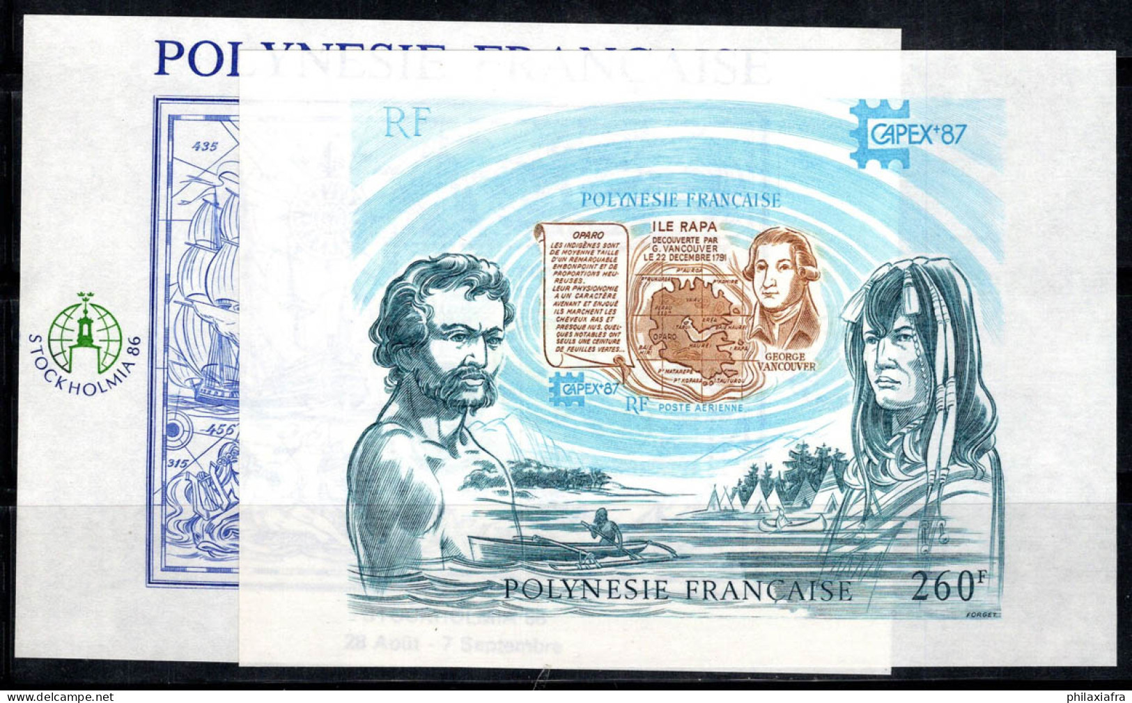 Polynésie Française 1986-87 Yv. 12-13 Bloc Feuillet 100% Neuf ** Stockholmia, Capex - Hojas Y Bloques