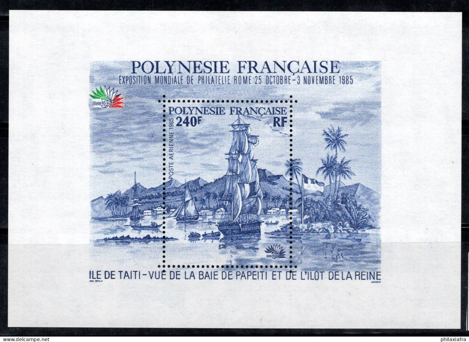 Polynésie Française 1985 Yv. 11 Bloc Feuillet 100% Neuf ** ITALIE, Exposition - Hojas Y Bloques