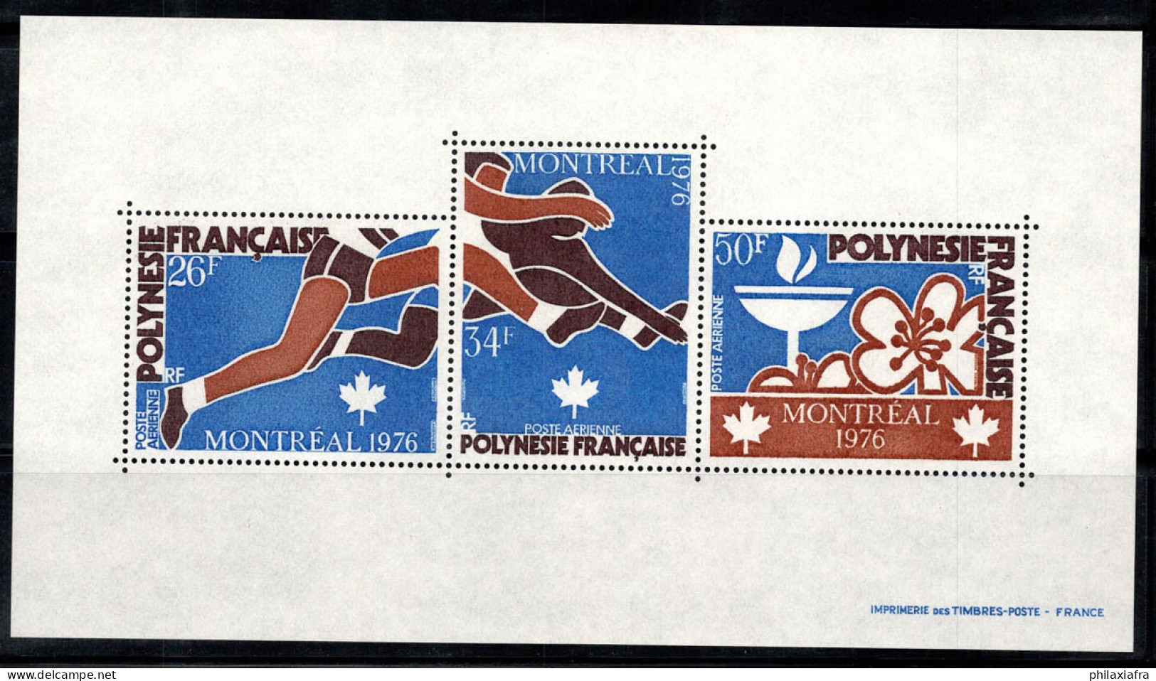 Polynésie Française 1976 Yv. 3 Bloc Feuillet 100% Neuf ** Jeux Olympiques - Blocks & Kleinbögen