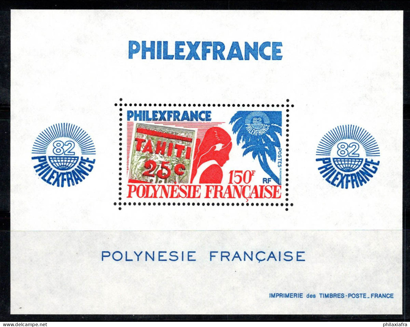 Polynésie Française 1982 Yv. 6 Bloc Feuillet 100% Neuf ** 150 F, Philaxfrance - Blocchi & Foglietti