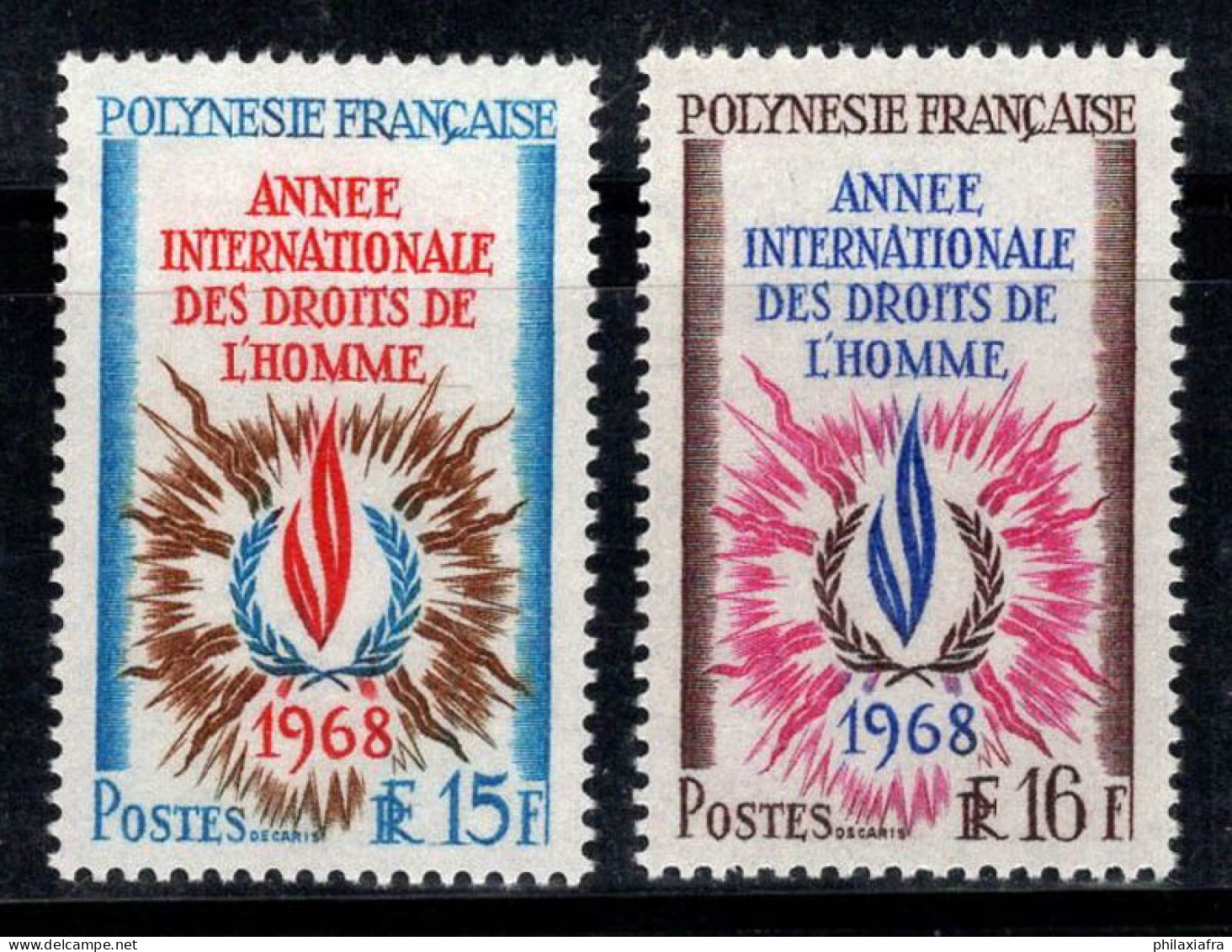 Polynésie Française 1968 Yv. 62-63 Neuf ** 100% Droits De L'homme - Unused Stamps
