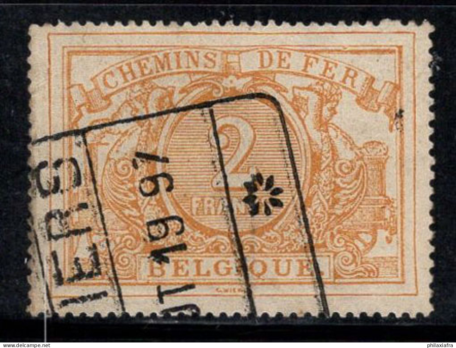 Belgique 1882 Mi. 14 Oblitéré 100% Chemin De Fer, STEMMA, 2 FR - Usados