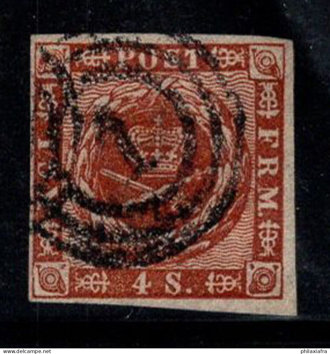 Danemark 1858 Mi. 7 Oblitéré 100% 4 S, Couronne, - Used Stamps