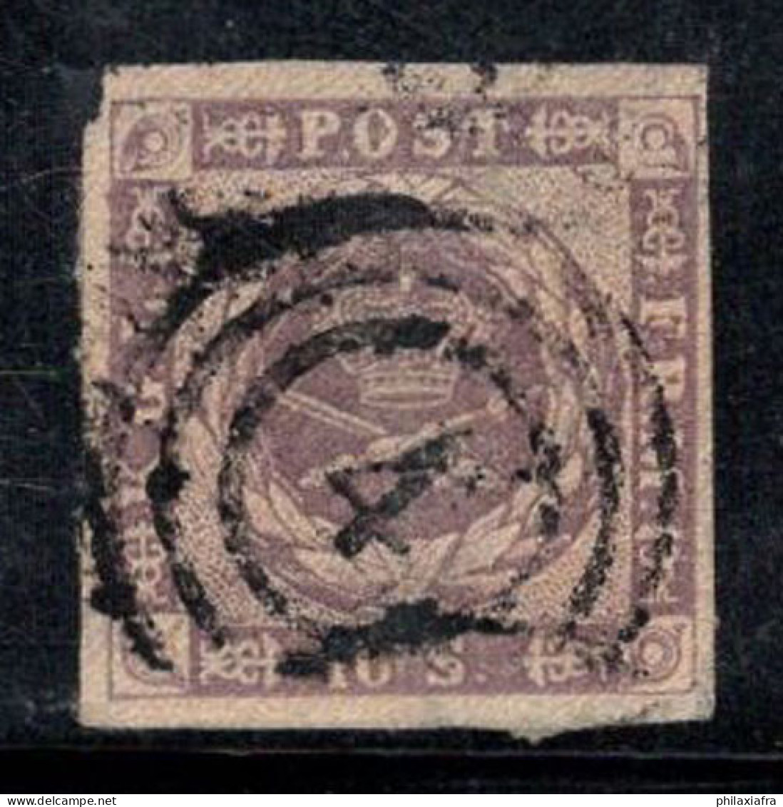 Danemark 1854 Mi. 6 Oblitéré 80% 16 S, Couronne, Armoiries - Used Stamps