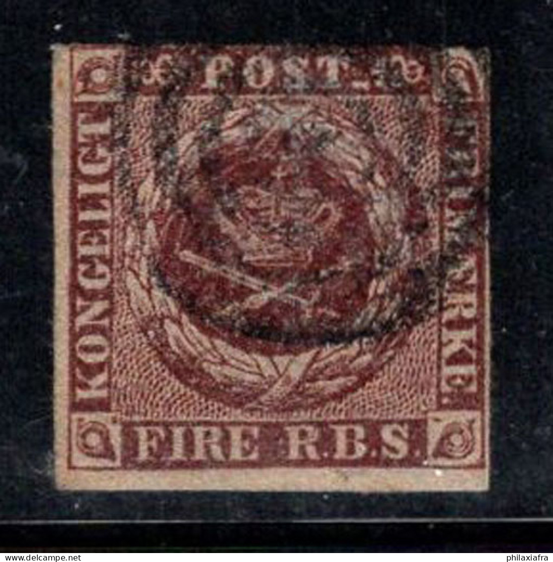 Danemark 1851 Mi. 1 Oblitéré 60% 4 S, Couronne, Armoiries - Oblitérés