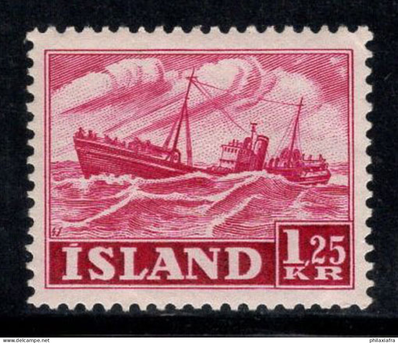 Islande 1952 Mi. 276 Neuf * MH 100% 1.25 Kr, Bateau - Unused Stamps