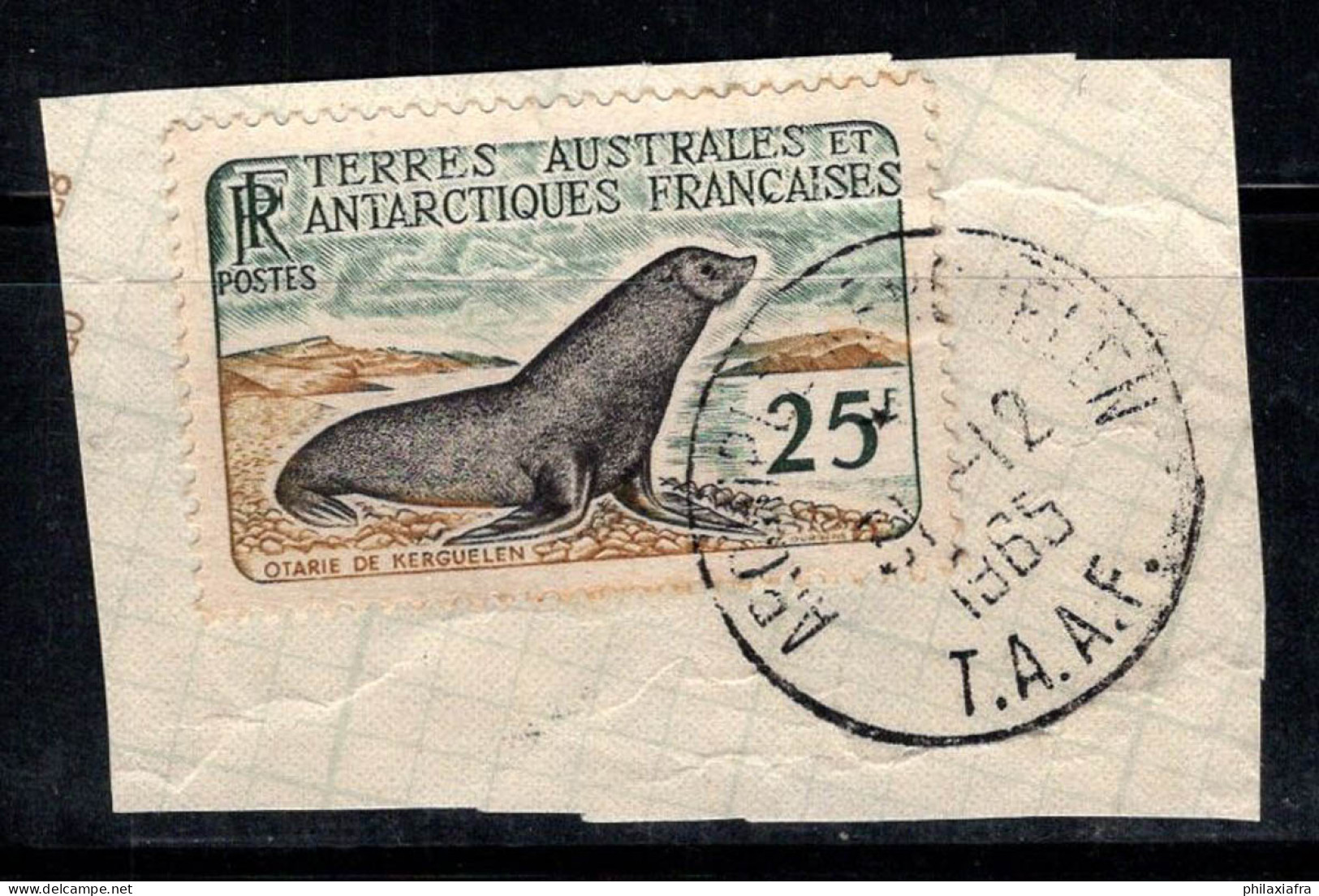 Territoire Antarctique Français TAAF 1959 Yv. 16 Oblitéré 100% 25 F, Sceau, Faune - Gebruikt