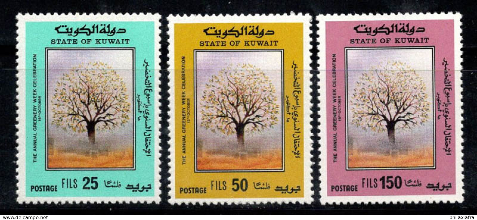 Koweït 1989 Mi. 1203-1205 Neuf ** 100% Semaine De L'environnement, Arbre - Kuwait