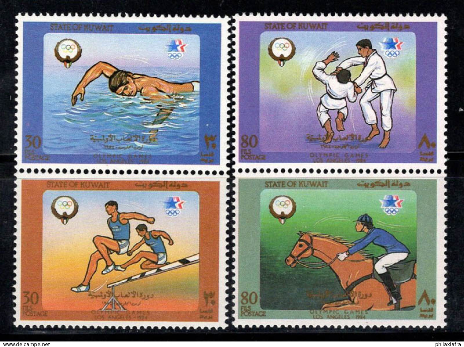 Koweït 1984 Mi. 1048-1051 Neuf ** 100% Jeux Olympiques, Los Angeles, Sports - Kuwait